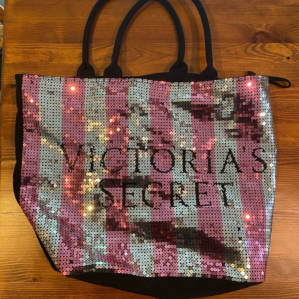 Victoria’s secret sequin tote/ weekend bag